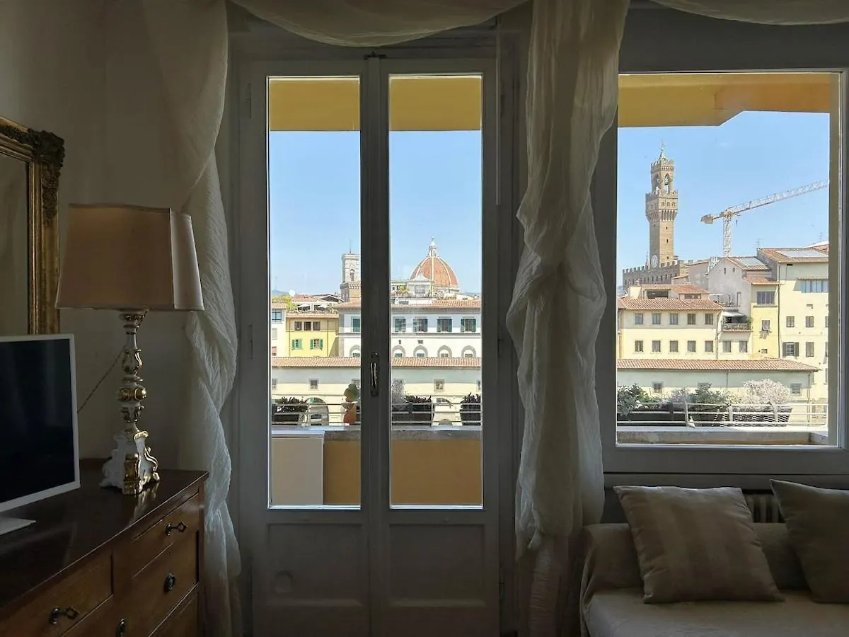 Wonderful Terrace Over Ponte Vecchio With Elevator Florence Apartment